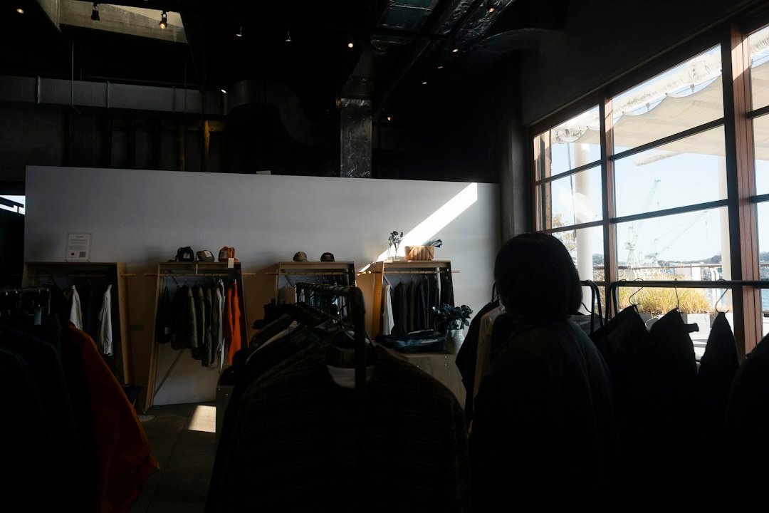 Illustrative clothing retail interior